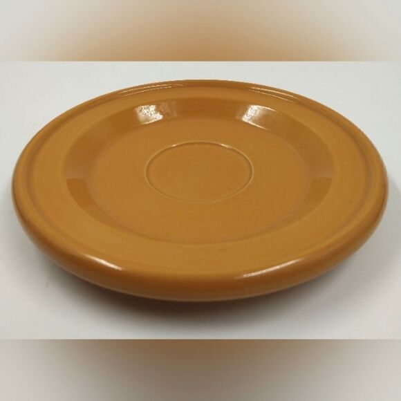 Emile Henry France 3 Saucers Kitchen Dining Coffee Tea  Mustard Yellow - Picture 4 of 10